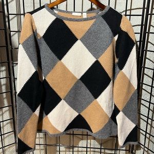 Cullen cashmere Argyle 4 ply sweater beautiful!